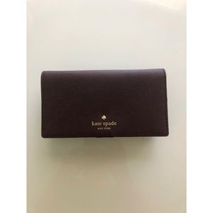 Kate Spade Mullet Wine Leather Wallet